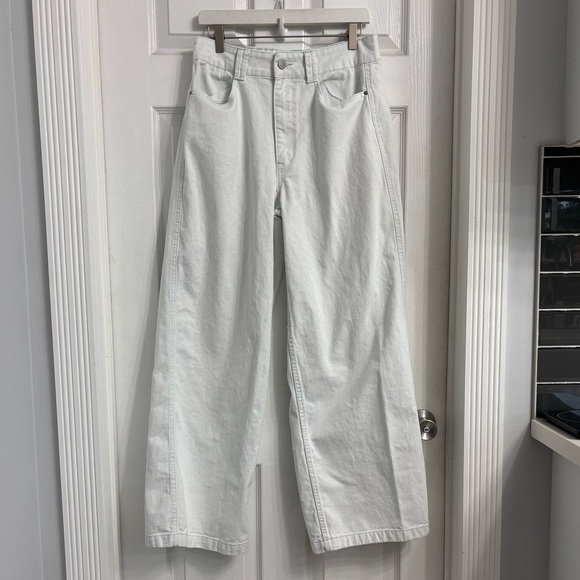 WeWoreWhat Denim - WeWoreWhat Wide Leg Jeans Size 30 Pale Blue High Waisted
